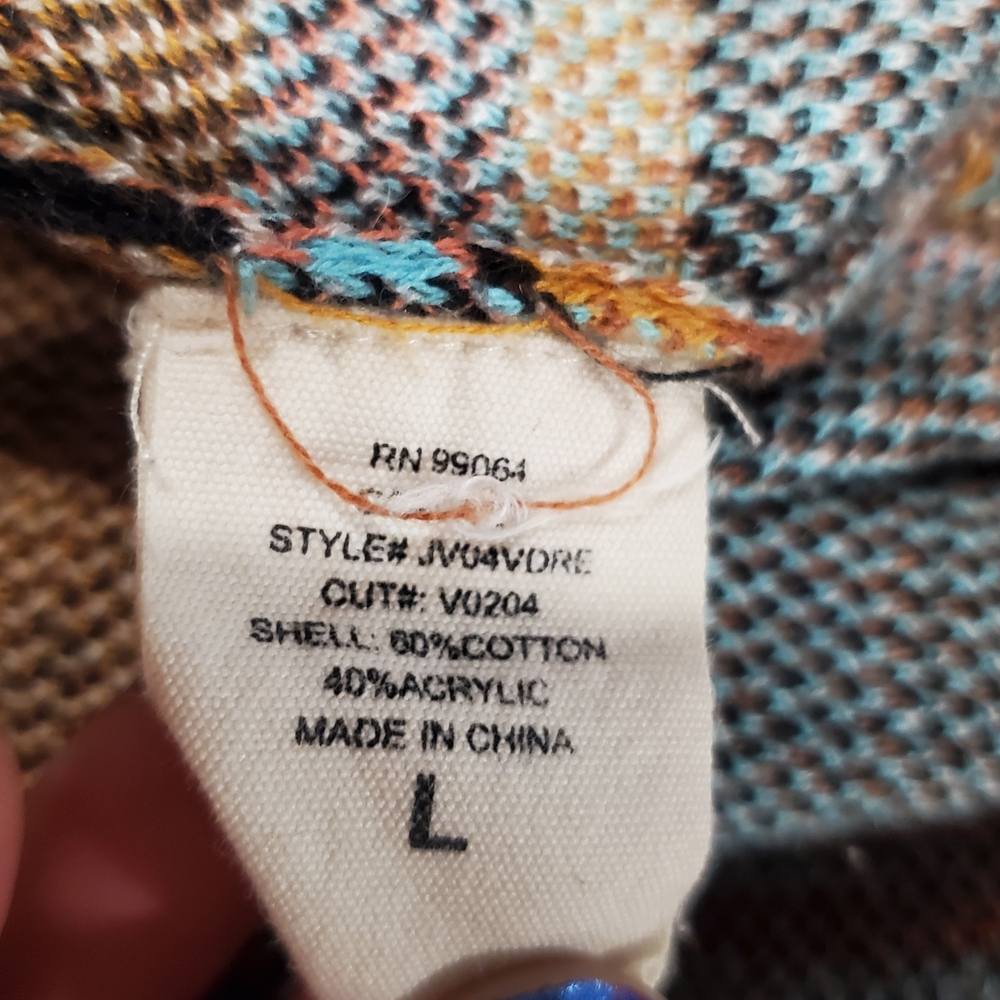Colorful Geometric Patterned Cardigan - Picture 5 of 7